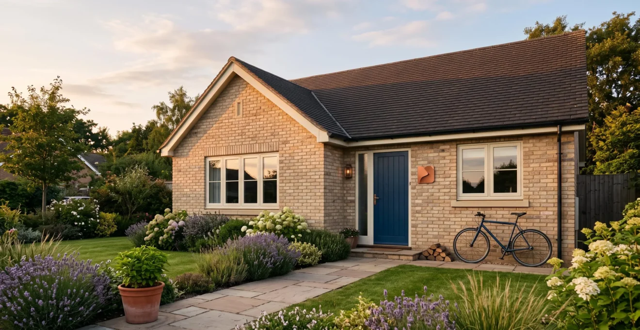 Wide editorial photograph of a well-presented family home exterior at golden hour, symbolising a property ready to attract serious buyers