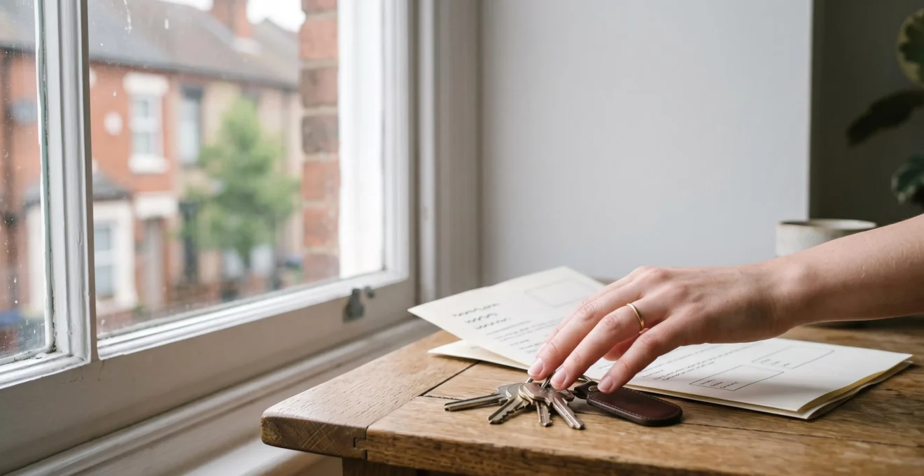 A tenant in a UK rental home weighing the decision between a six month and a twelve month tenancy agreement